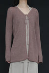 SWAYING/KNIT seamless tie long-sleeved cardigan SW24SS1T70 dirty pink PS77